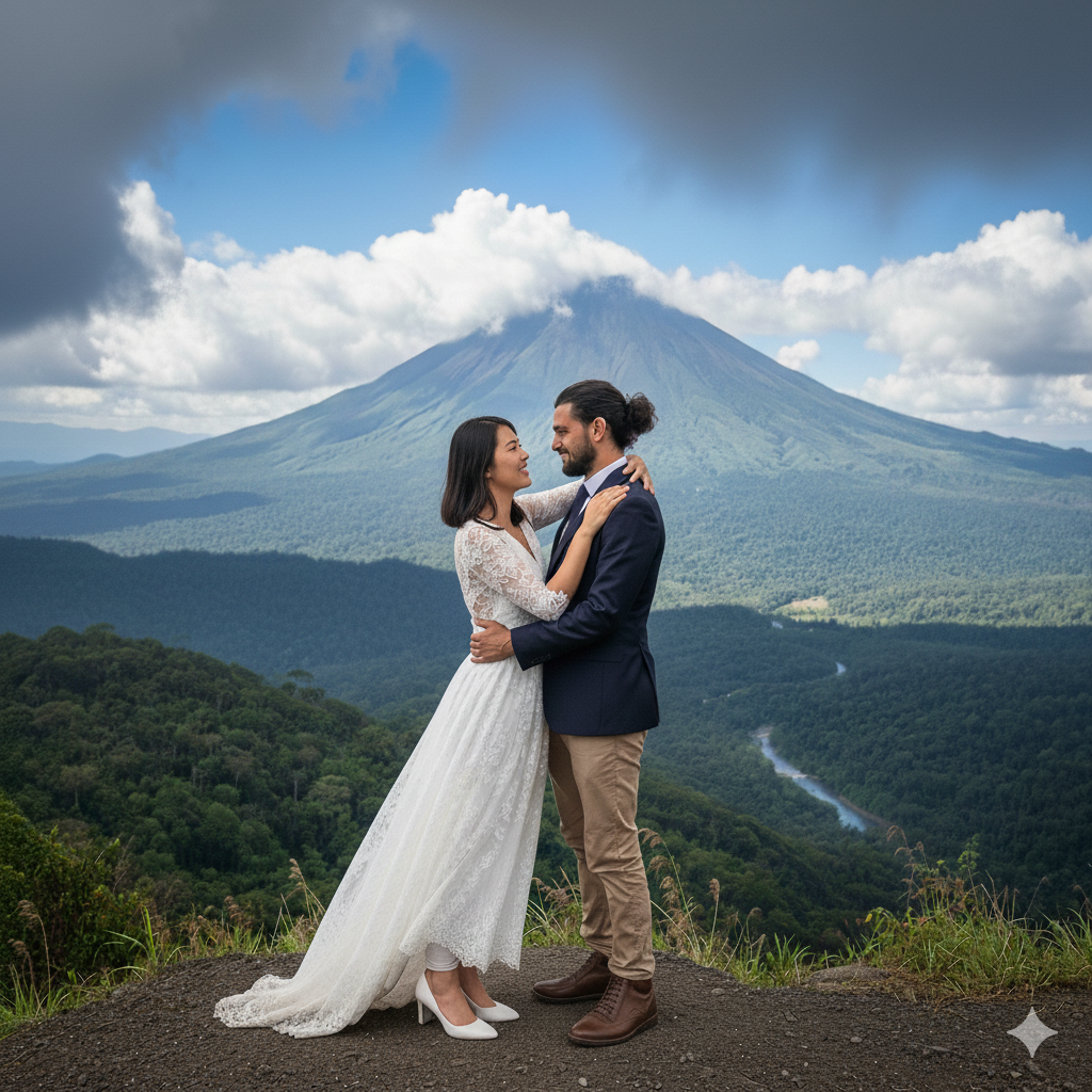 Elopement cerca del Volcán Arenal